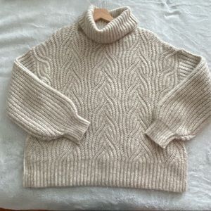 A New Day Cream turtle neck sweater- Large